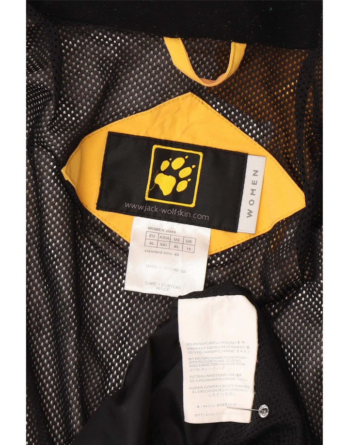 Damska kurtka przeciwdeszczowa Jack Wolfskin oversize UK 18 XL w kolorze żółtym