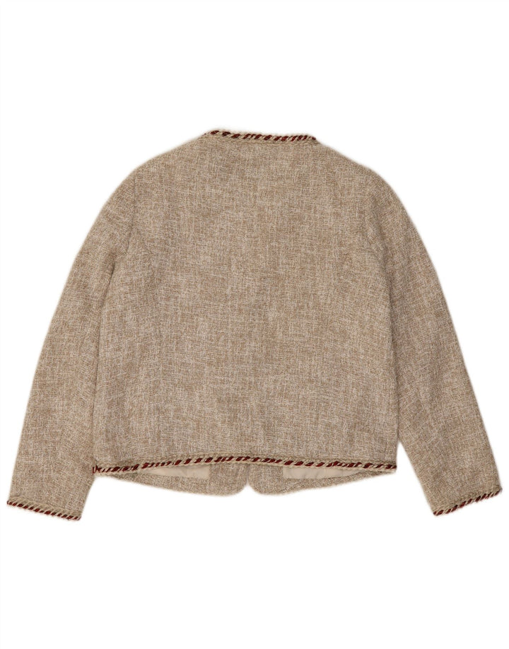 Damska krótka marynarka Zara EU 44 XL, beżowa