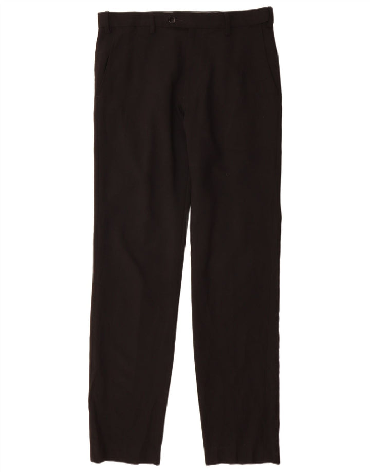 Marks & Spencer Damskie spodnie garniturowe slim fit W30 L33 Czarny poliester