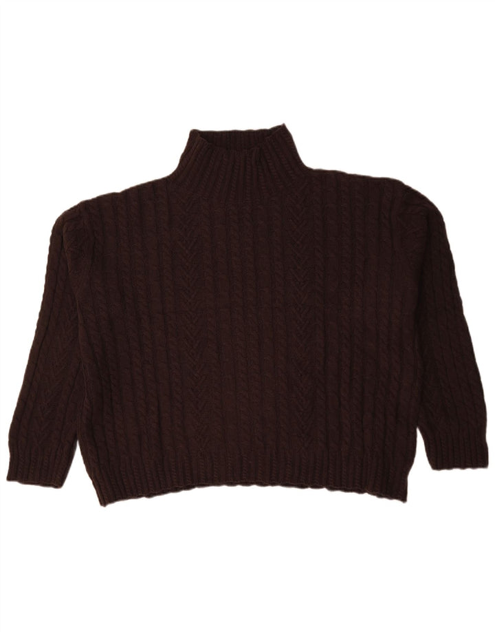 Marks & Spencer Damski sweter z golfem UK 16, duży brązowy