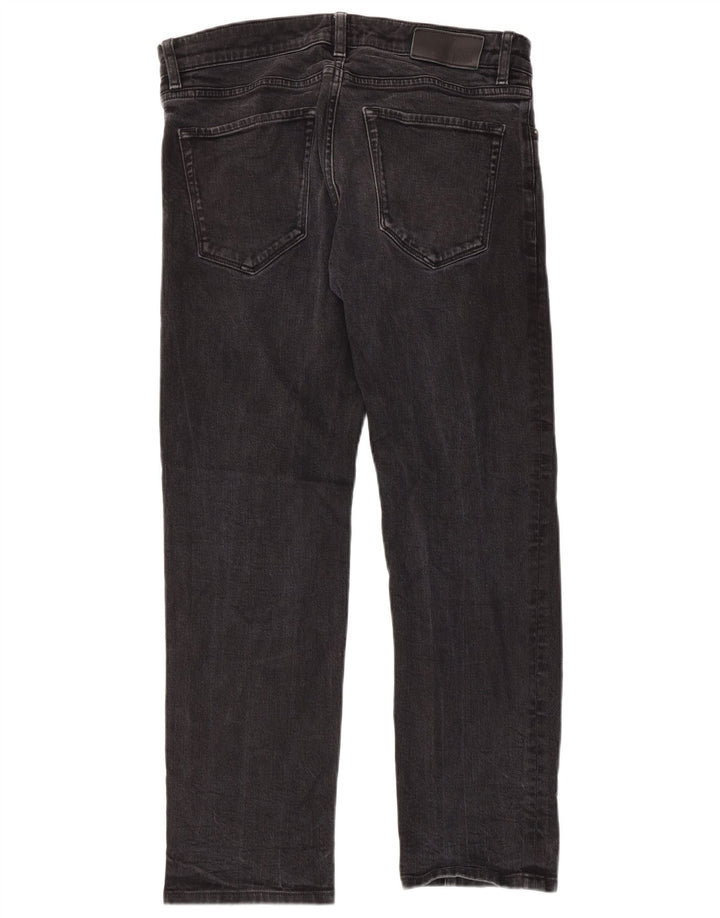 Męskie proste dżinsy Hugo Boss W32 L27 Szara bawełna