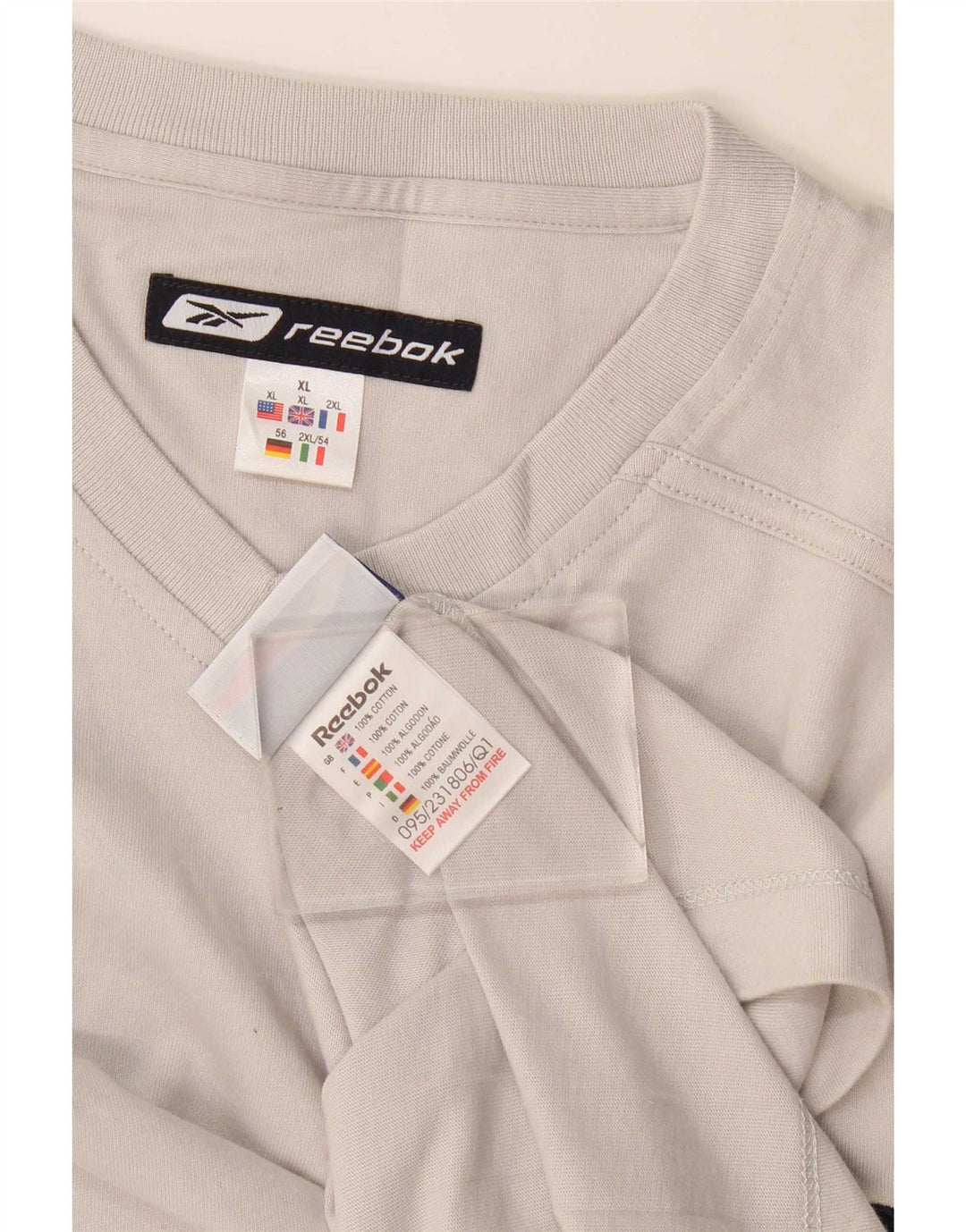 T-shirt męski Reebok Top XL, szary, bawełniany