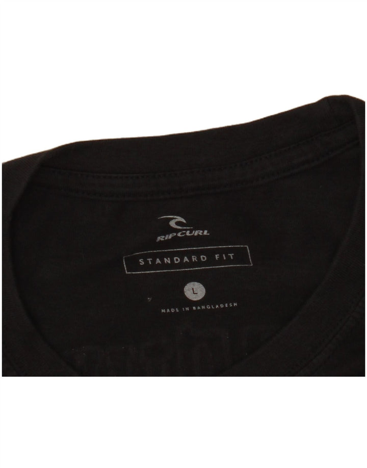 Męski T-shirt z grafiką Rip Curl o standardowym kroju, duży, czarny