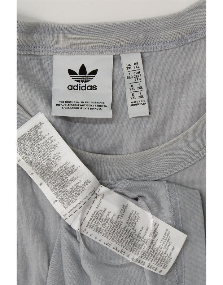 Adidas Męska koszulka graficzna Top 2XL Niebieska bawełna