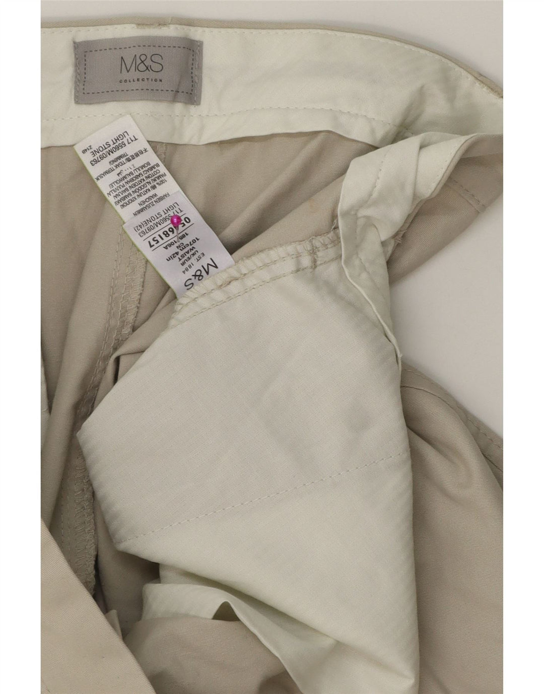 Męskie spodenki chino MARKS & SPENCER W42 2XL beżowa bawełna