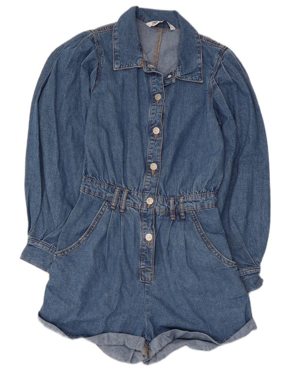 Damski kombinezon jeansowy Zara UK 4 XS, niebieski, bawełniany