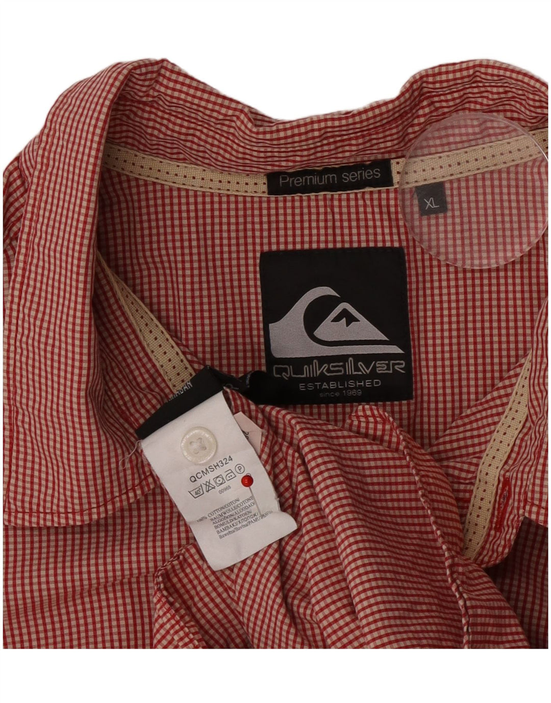 Koszula męska Quiksilver XL, bawełniana, czerwona kratka