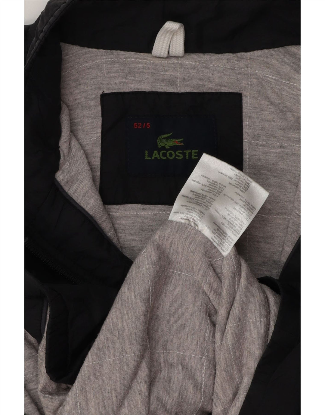 Męska kurtka bomberka LACOSTE, rozmiar 5, duża, czarna, poliamidowa