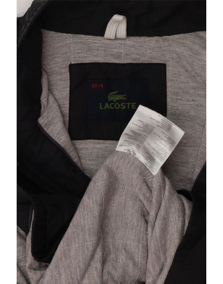 Męska kurtka bomberka LACOSTE, rozmiar 5, duża, czarna, poliamidowa