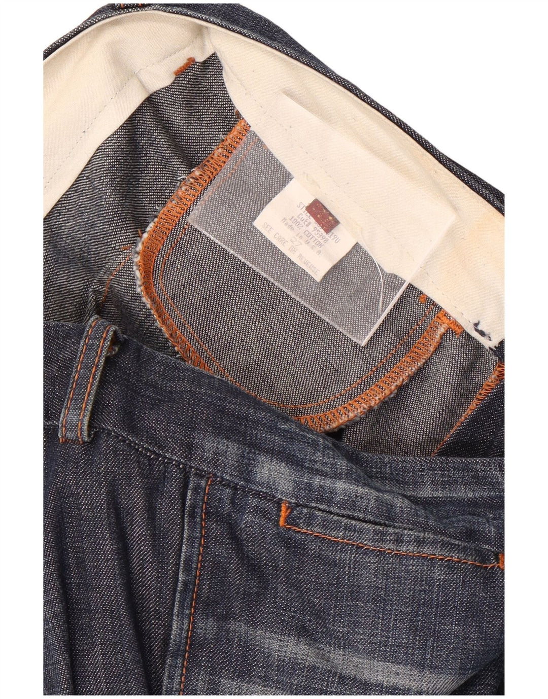 Damskie jeansy rozkloszowane 7 For All Mankind W27 L34 Granatowa bawełna