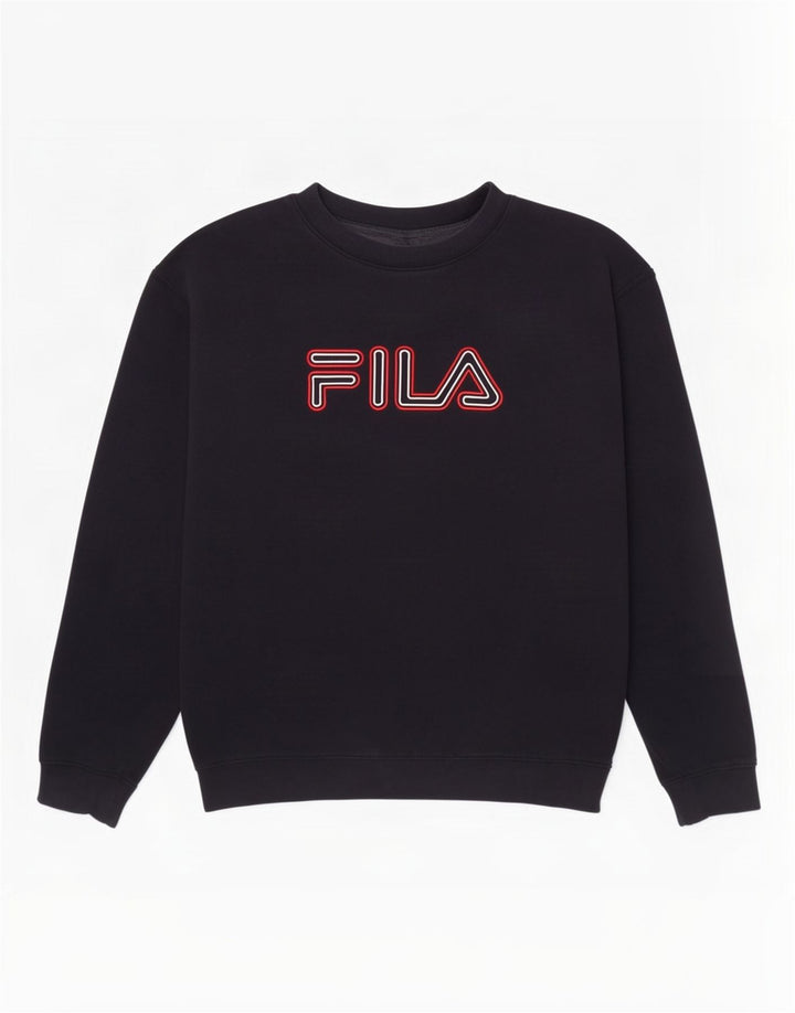 Męska bluza z grafiką Fila, duża, granatowa, bawełniana