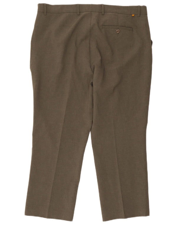 Męskie zwężane spodnie codzienne Farah W42 L27 Khaki Poliester