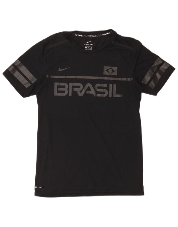 Męski T-shirt NIKE z grafiką Brasil, mały, czarny