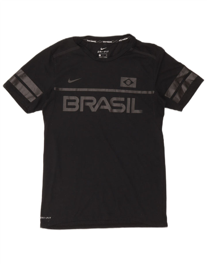 Męski T-shirt NIKE z grafiką Brasil, mały, czarny