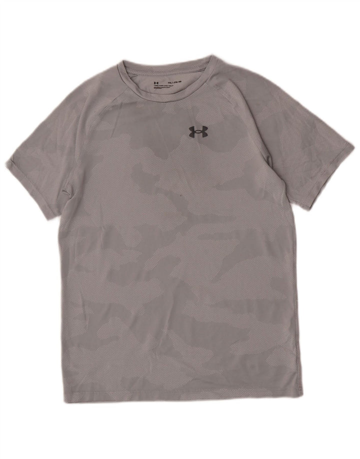Koszulka chłopięca Under Armour 13-14 lat XL, szary kamuflaż, poliester