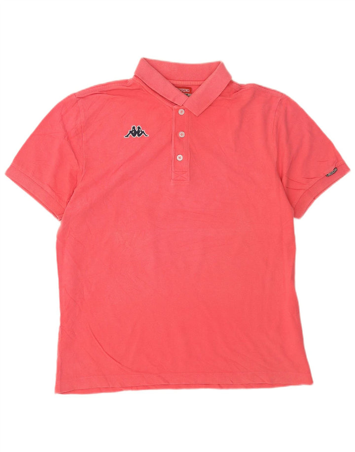 Męska koszulka polo Kappa, duża, różowa