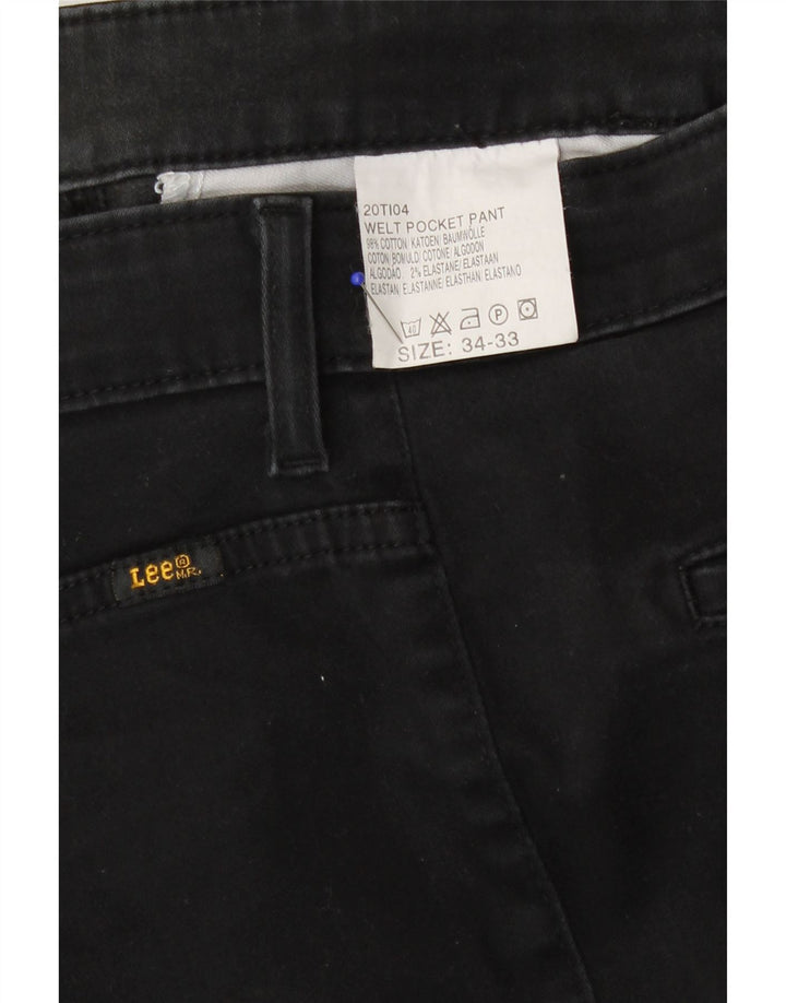 Damskie jeansy Lee Straight W34 L28 Czarne bawełniane