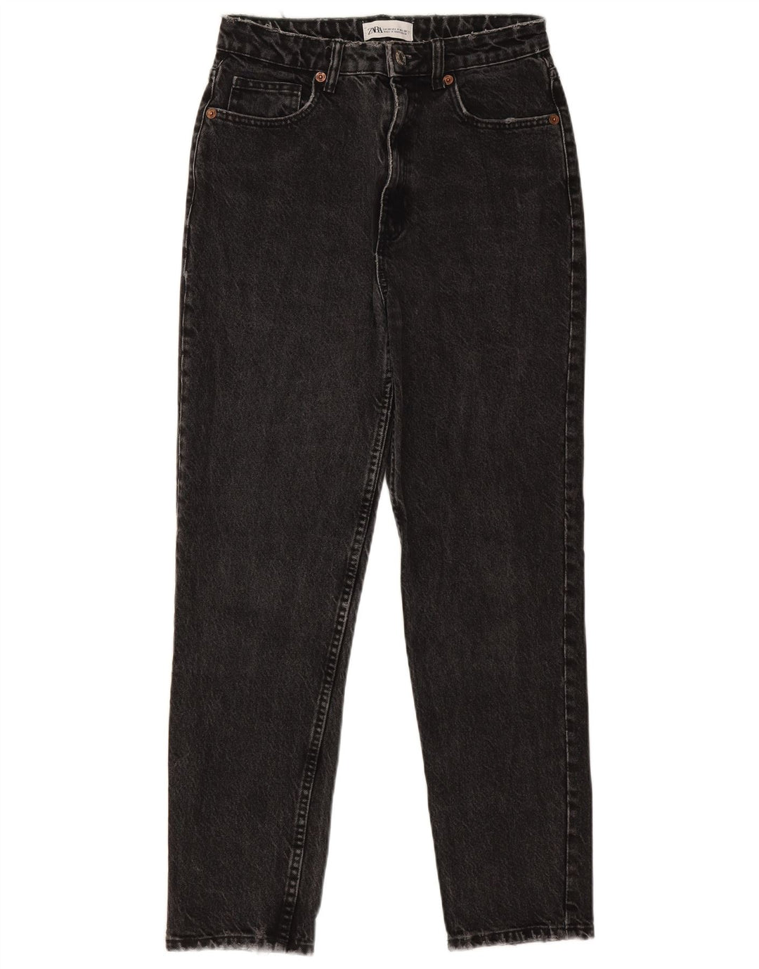 Damskie jeansy ZARA w trudnej sytuacji, zwężane, EU 38, małe, W28 L27, szare