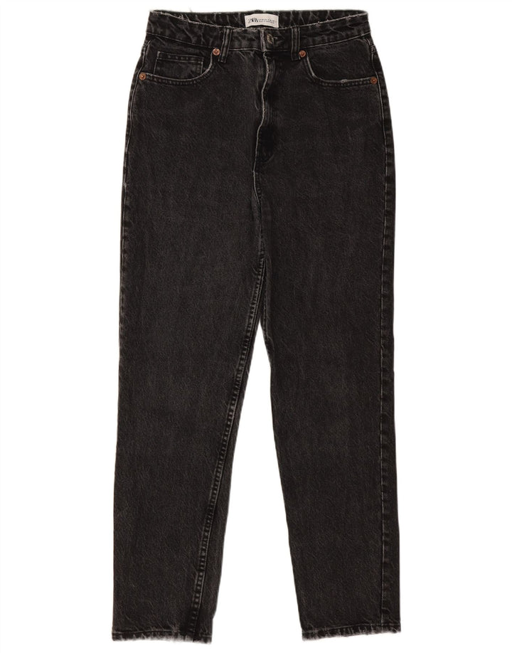 Damskie jeansy ZARA w trudnej sytuacji, zwężane, EU 38, małe, W28 L27, szare