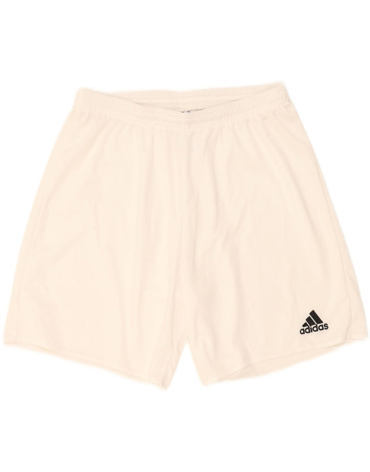 Męskie spodenki sportowe Adidas, duże, białe, poliestrowe