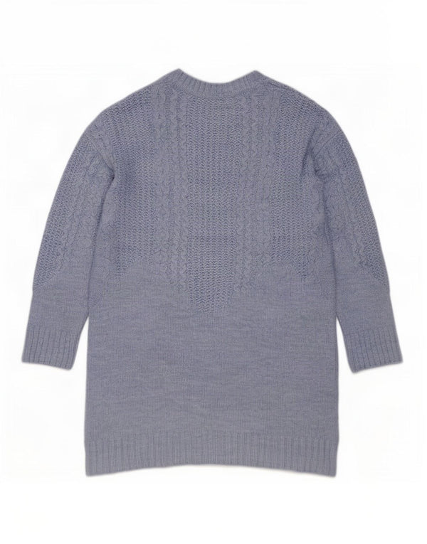 Crew Clothing Damska sukienka sweterkowa UK 12 Średni niebieski akryl