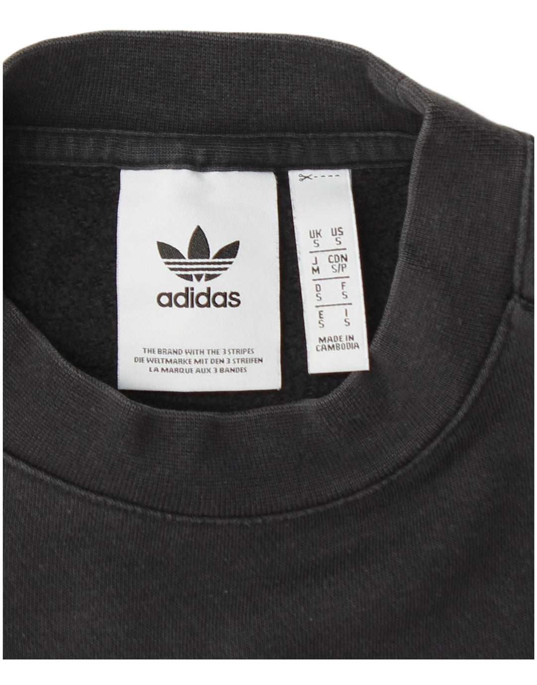 Męska bluza z grafiką ADIDAS, mała, czarna, bawełniana