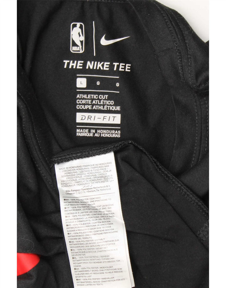Męski T-shirt Nike Dri Fit z grafiką, duży, czarny poliester