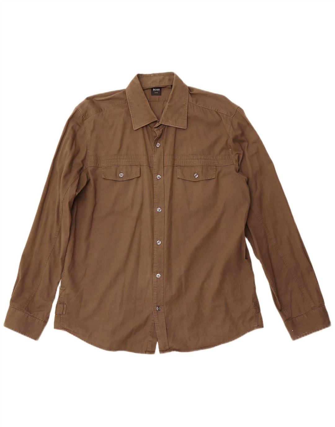 Męska dopasowana koszula HUGO BOSS XL brązowa