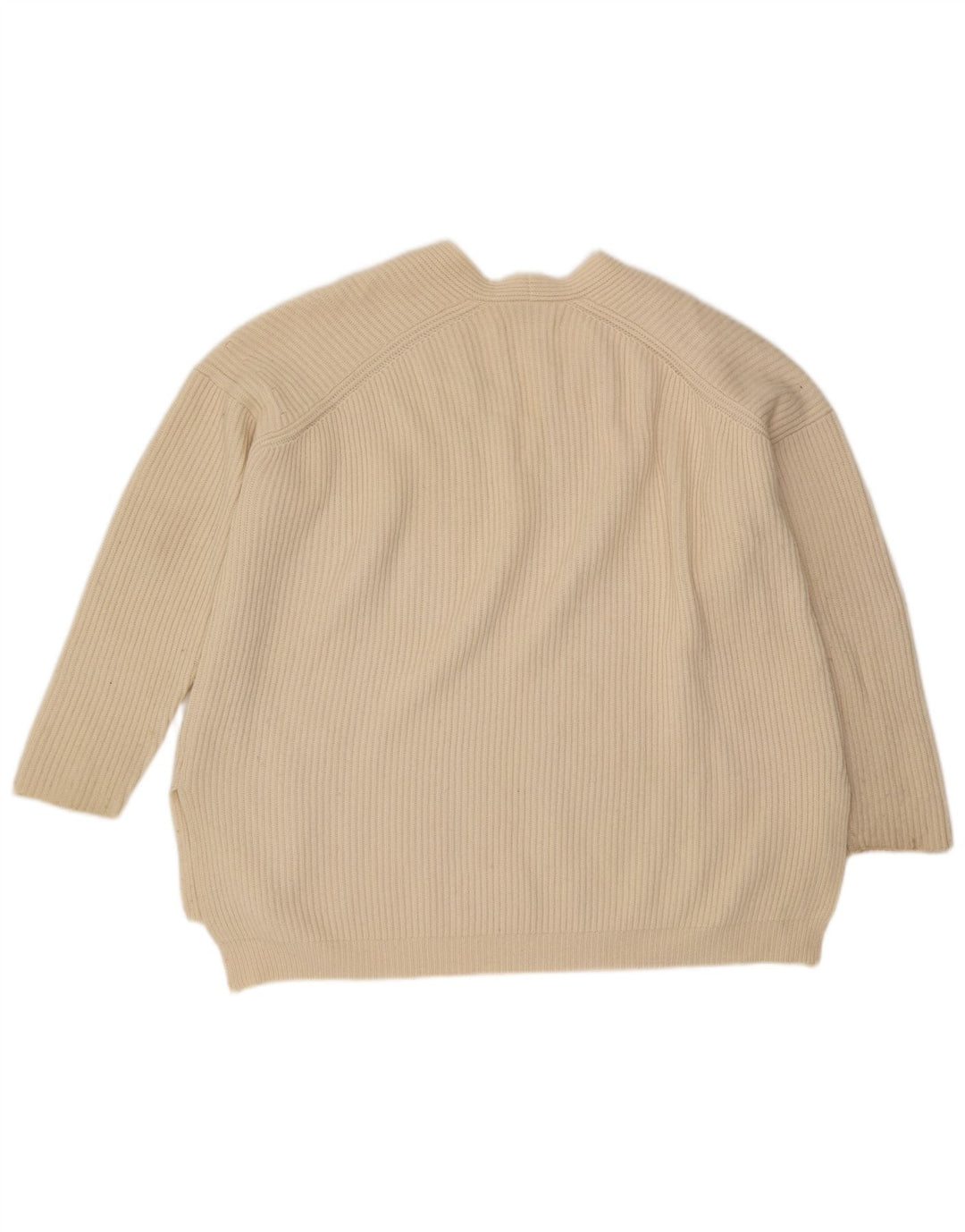 Damski sweter oversize All Saints z dekoltem w kształcie litery V, UK 14, średni złamanej bieli