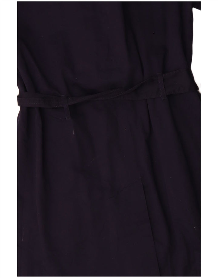 Marks & Spencer Damski trencz UK 14, średni granatowy, bawełniany