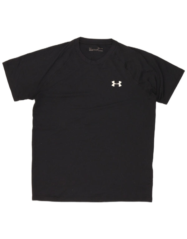 Męski T-shirt UNDER ARMOUR Heat Gear, mały, czarny, poliestrowy