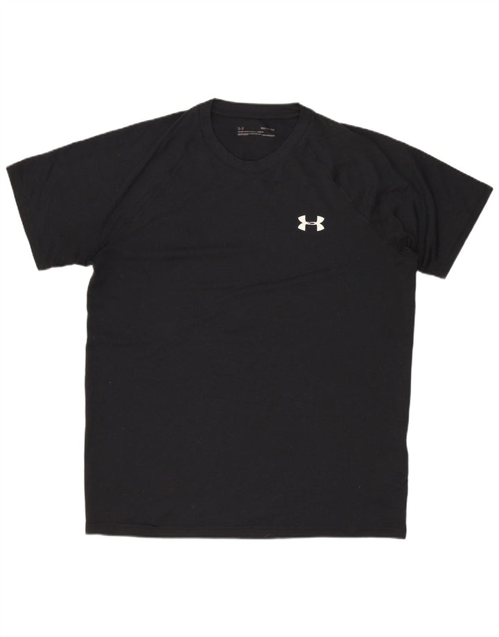 Męski T-shirt UNDER ARMOUR Heat Gear, mały, czarny, poliestrowy