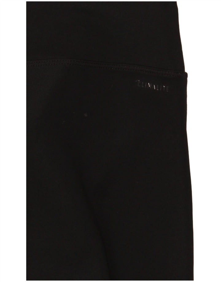 Damskie legginsy ADIDAS Climalite Capri UK 10, małe, czarne, poliestrowe