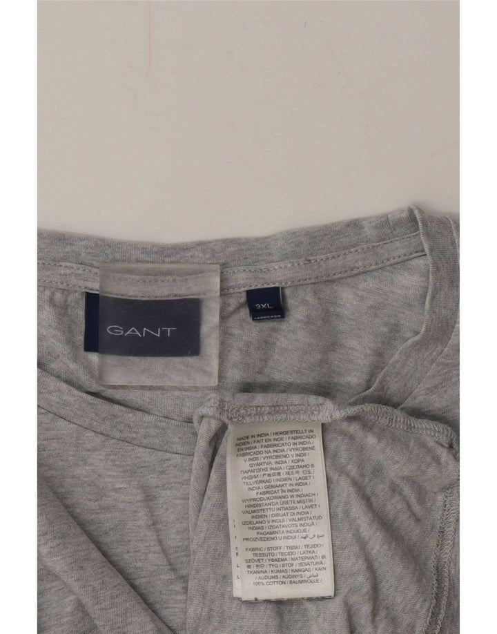 T-shirt męski Gant 3XL, szary, bawełniany w plamki