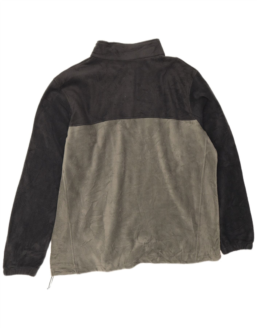 Męski sweter polarowy COLUMBIA z zamkiem błyskawicznym, 2XL, szary poliester w blokach kolorów