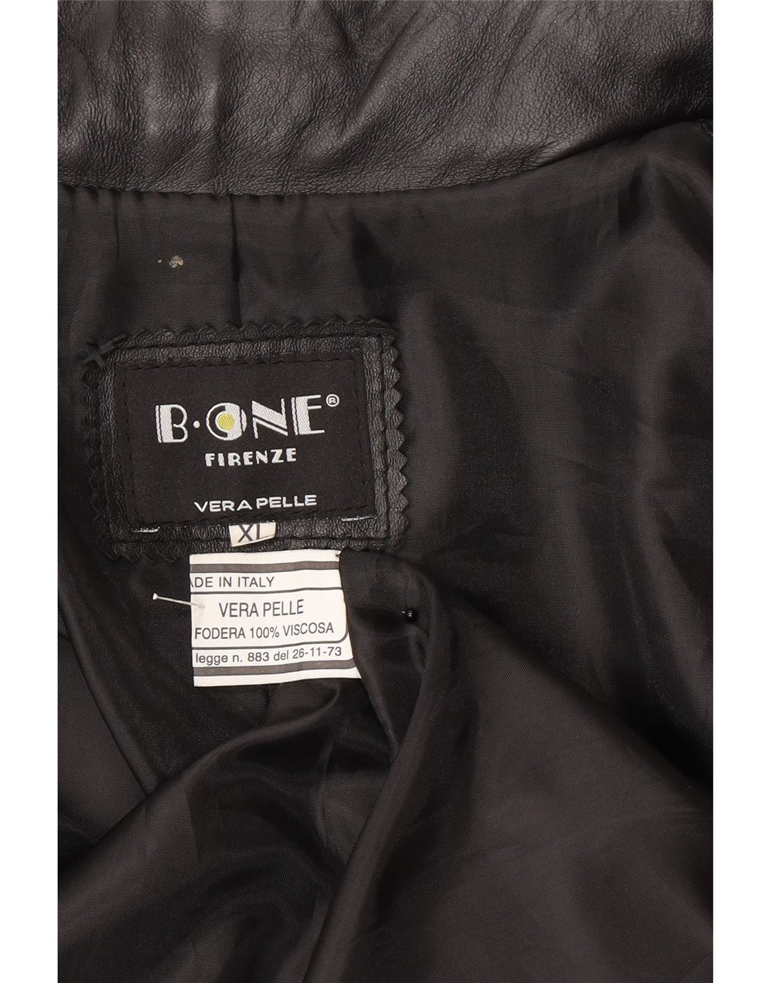 B.ONE Męska kurtka skórzana UK 42 XL Czarna skóra