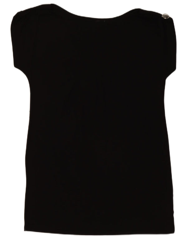 Damska sukienka t-shirtowa Emporio Armani UK 14, średnia czarna