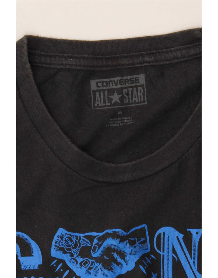Męski T-shirt Converse z grafiką, średni czarny