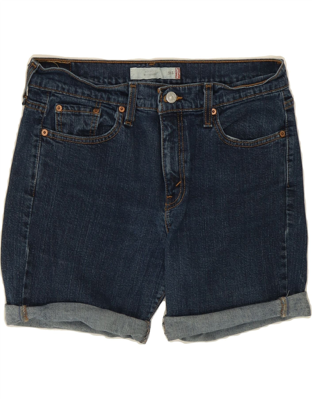 LEVI'S Womens 515 Denim Shorts US 10 Large W32  Navy Blue Cotton Vintage Levi's and Second-Hand Levi's from Messina Hembry 