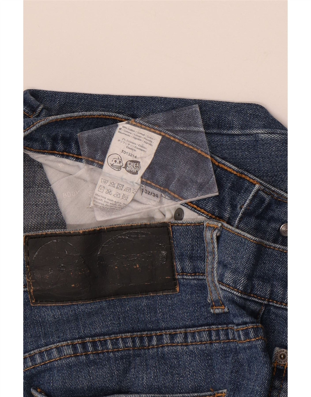 TANIE MONDAY Męskie jeansy slim W32 L34 Niebieskie bawełniane