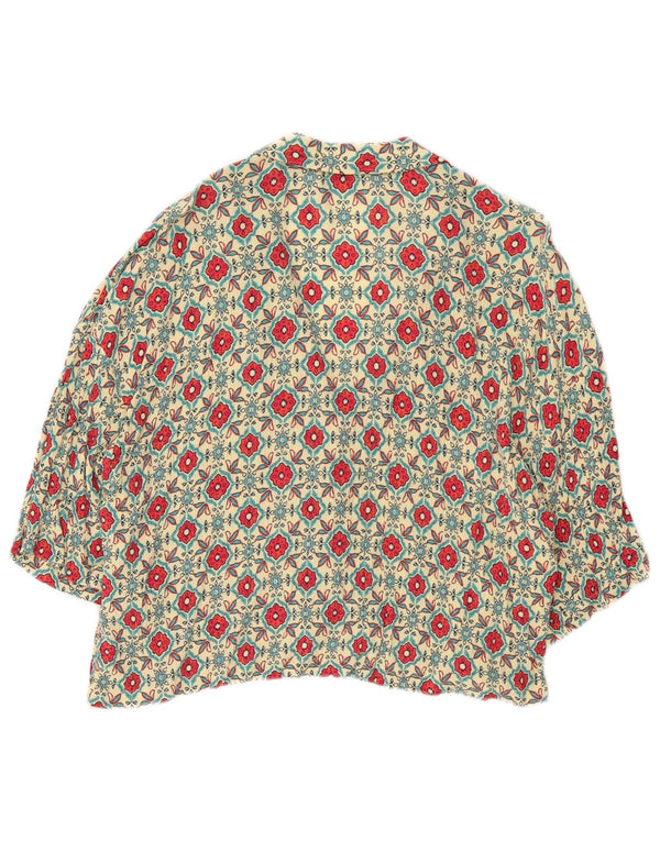 Damska bluzka oversize z krótkim rękawem Zara UK 10 Small Beige Floral