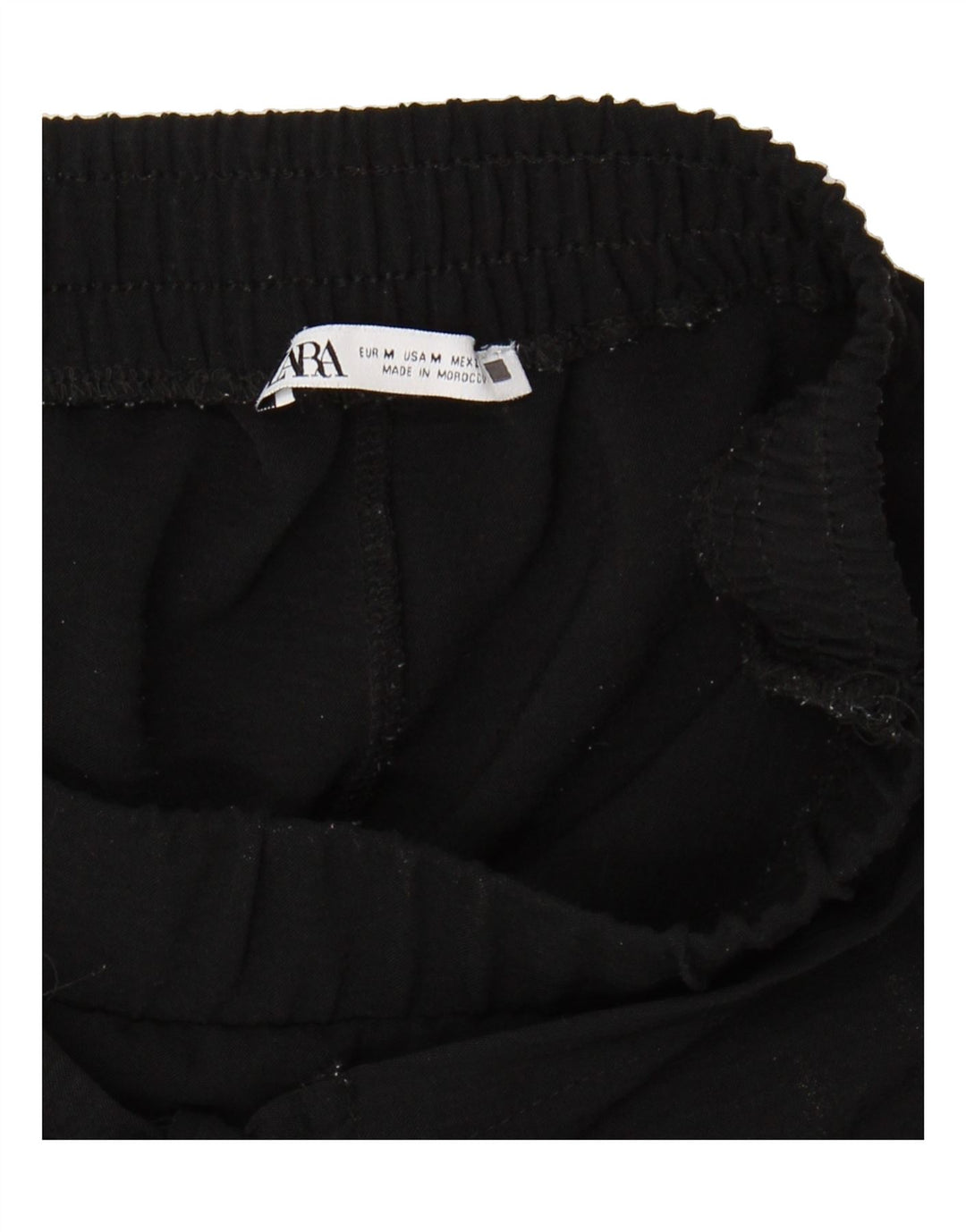 ZARA Womens Wide Leg Trousers Medium  Black Polyester Vintage Zara and Second-Hand Zara from Messina Hembry 