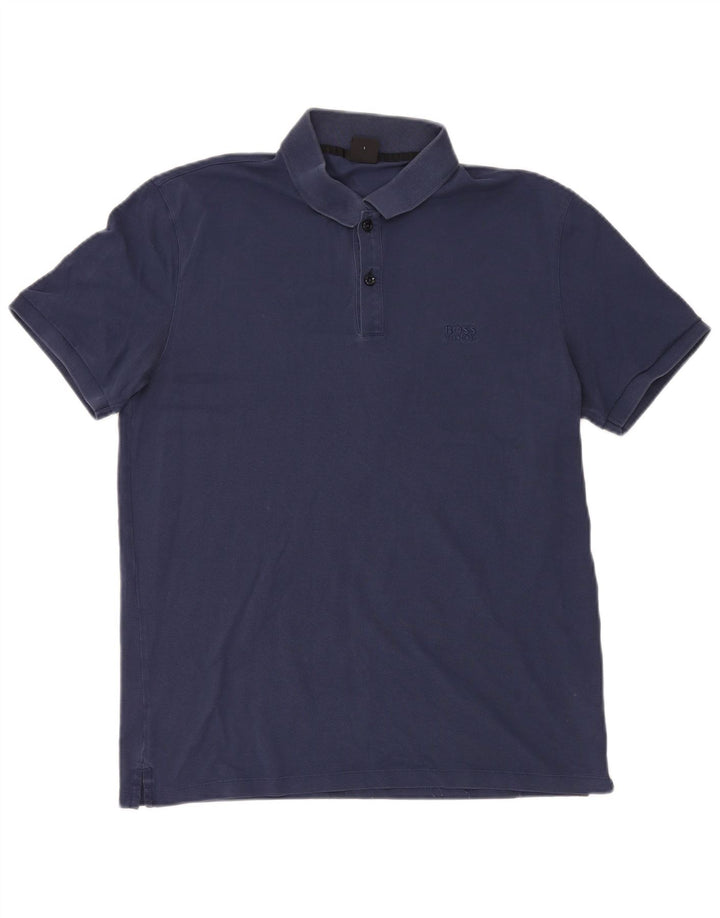 Męska koszulka polo Hugo Boss, duża, granatowa, bawełniana