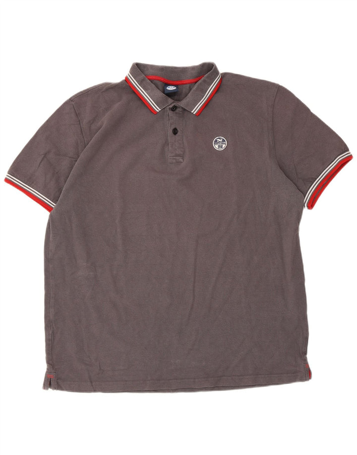 Męska koszulka polo North Sails XL, szara, bawełniana