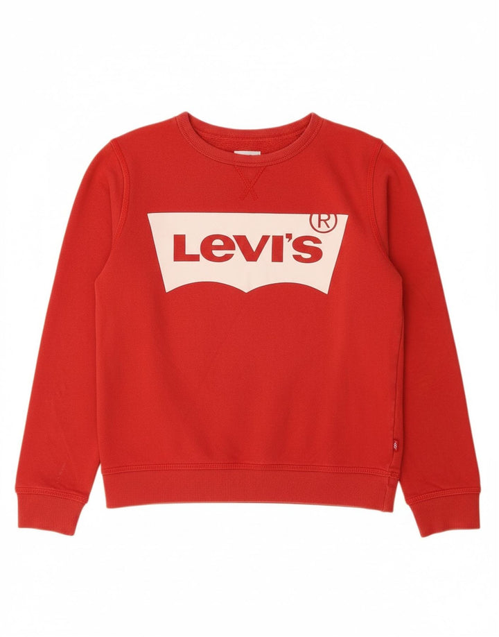 Bluza chłopięca LEVI'S z grafiką, 13-14 lat, czerwona, bawełniana