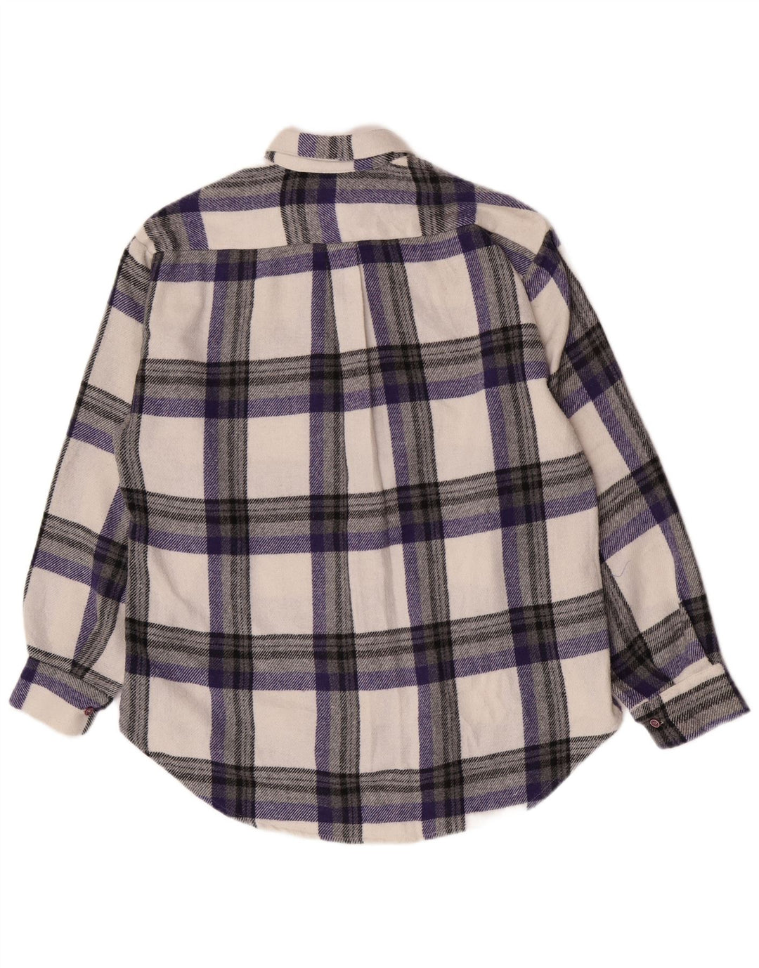 Vintage męska, oversize'owa koszula flanelowa, mała, wielobarwna, poliestrowa krata