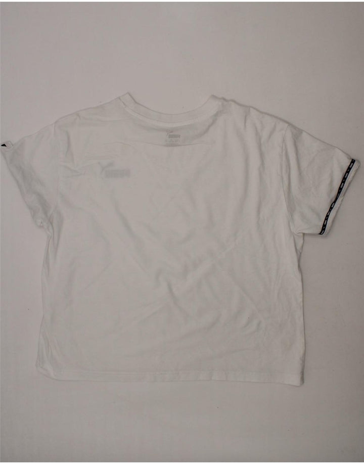 PUMA Girls T-Shirt Top 15-16 Years White Vintage Puma and Second-Hand Puma from Messina Hembry 