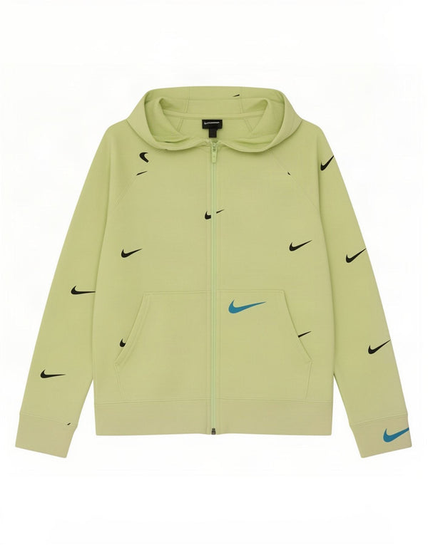 Dziewczęca bluza z kapturem i zamkiem błyskawicznym Nike Graphic Standard Fit 12-13 lat, duża, zielona