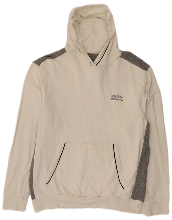 Męski sweter z kapturem Umbro 2XL, bawełna w kolorze złamanej bieli