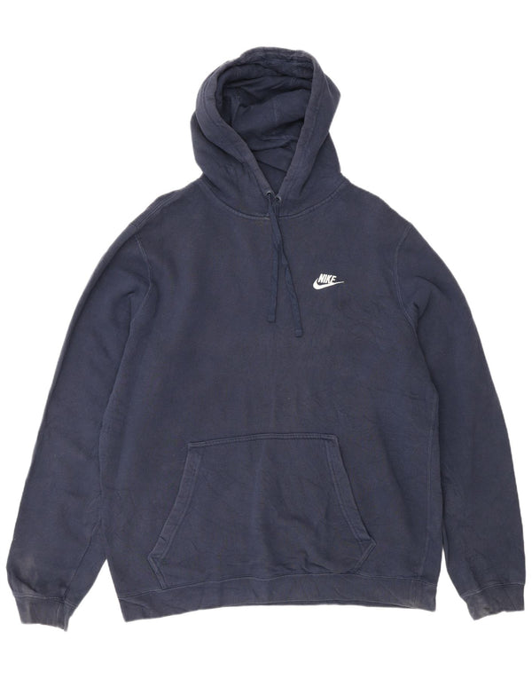 Męski sweter z kapturem NIKE, duży, granatowy, bawełniany